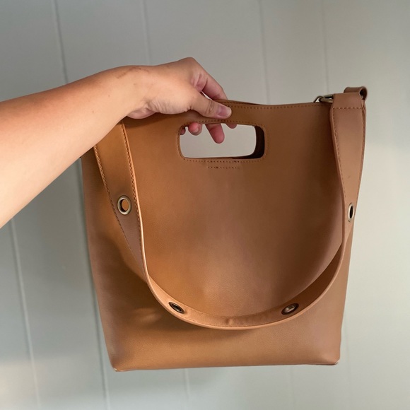 Anthropologie Handbags - Anthropologie PU Leather Bucket Bag